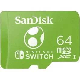 SanDisk SDSQXAT-064G-GN6ZN Tarjeta MicroSDXC 64GB para Nintendo Switch, Licencia Oficial, UHS-I Clase 10, Hasta 100MB/s Lectura y 90MB/s Escritura